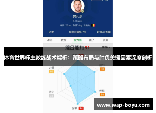 体育世界杯主教练战术解析：策略布局与胜负关键因素深度剖析