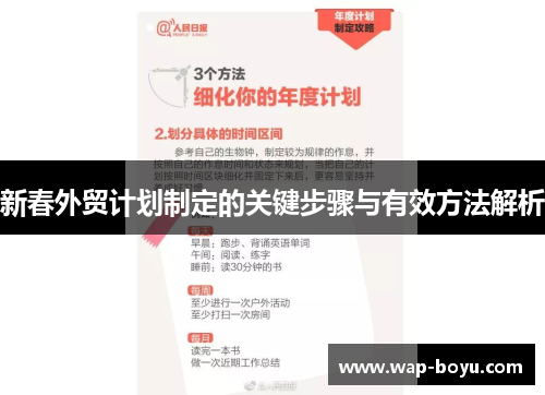 新春外贸计划制定的关键步骤与有效方法解析