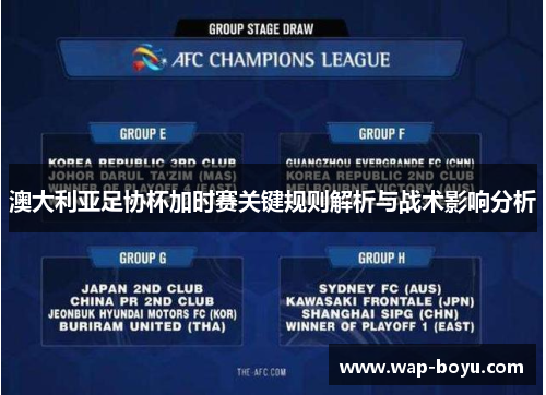 澳大利亚足协杯加时赛关键规则解析与战术影响分析
